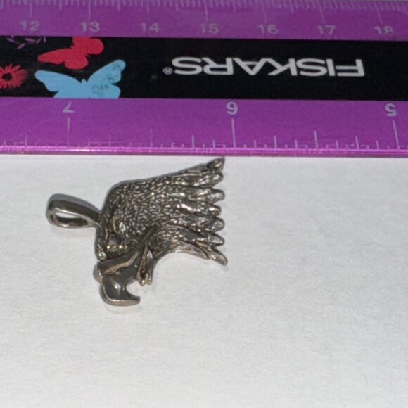Unfinished Sterling Silver Eagle Head Pendant - Picture 8 of 8